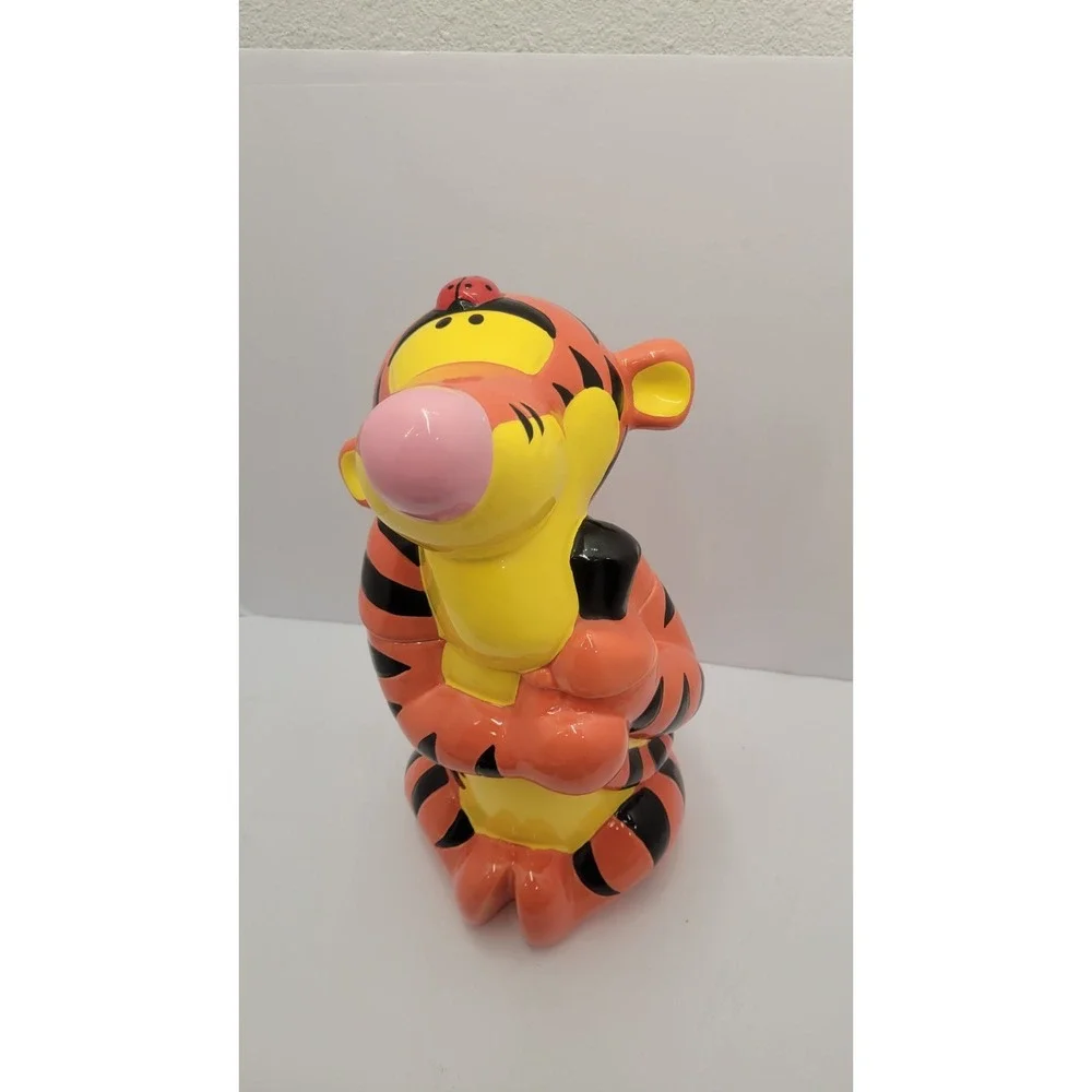 Disney Treasure Craft Tigger with Lady Bug Ceramic Cookie Jar Vintage 13 Inch